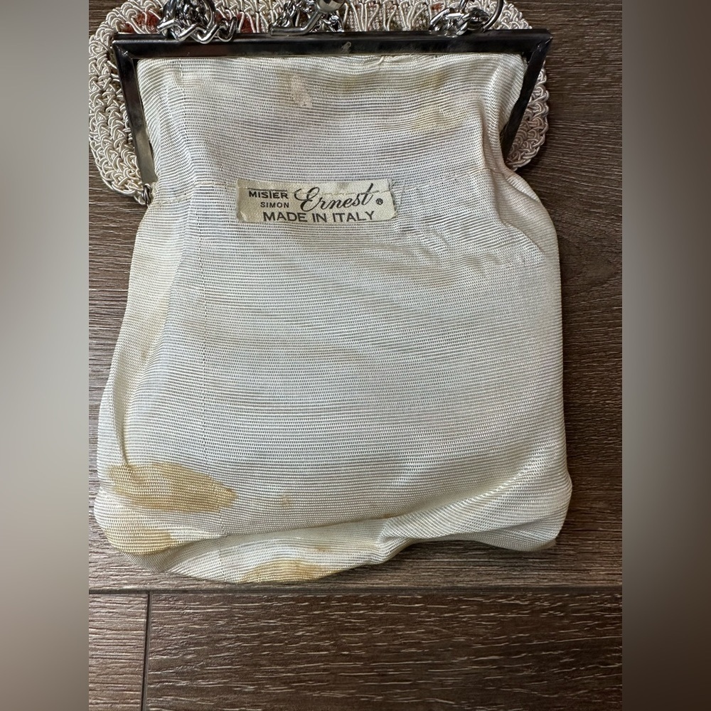 VINTAGE Mister Simon Ernest Floral Tapestry Clasp Purse Made in ITALY 40s 50s - Picture 13 of 15